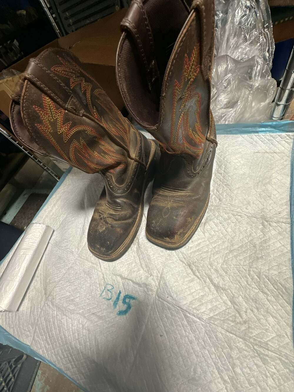 Herman Survivors Men's Steel Toe Western Work Boots Brown Size 7.5